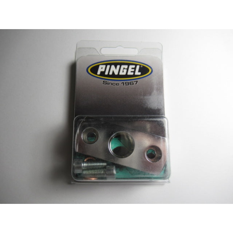 Adapter plate petcock to tank 3/8 NPT / 1.732 / 44mm bolt centers / For Pingel