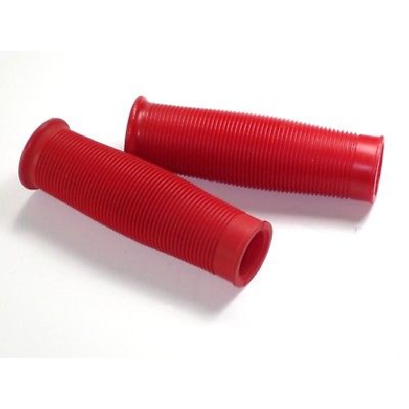 Bicycle red grips 7/8 handlebars vintage beach cruiser bobber cushioned both sides 7/8