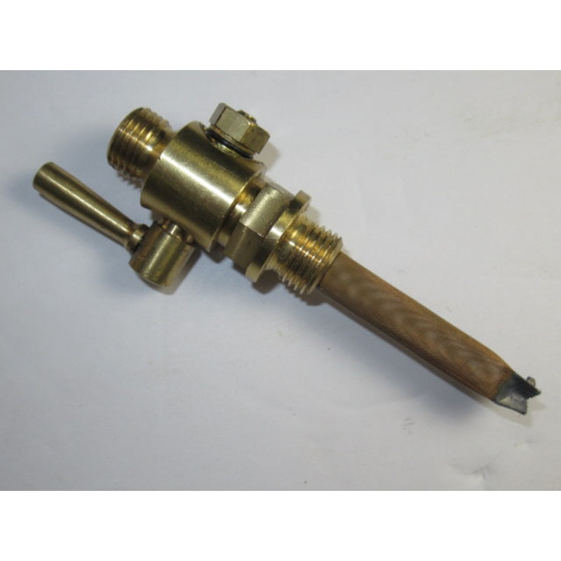 Brass petcock 1/4 x 1/4 Large bore with screen 82-3057