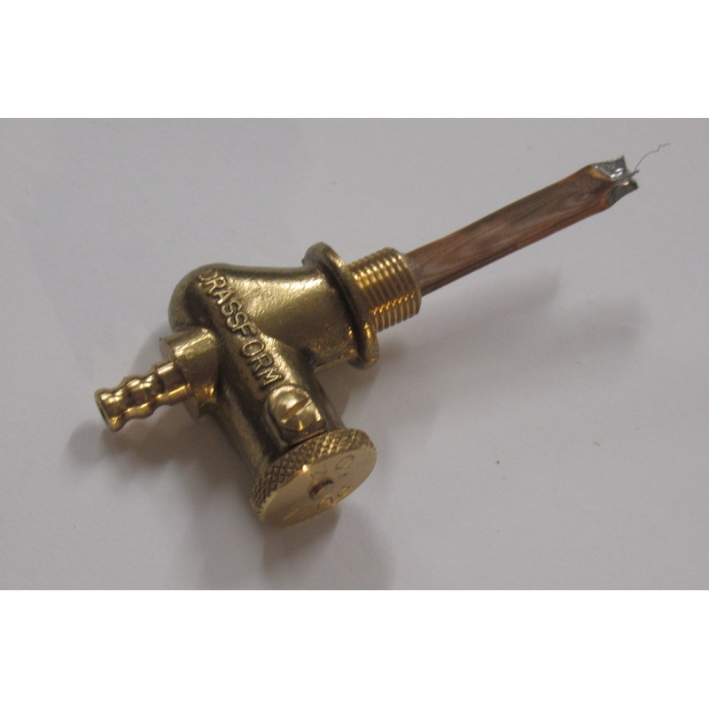 Brass push pull petcock Petrol tap 1/8 x 1/8 GAS outlet filter BSA AJS D10/14
