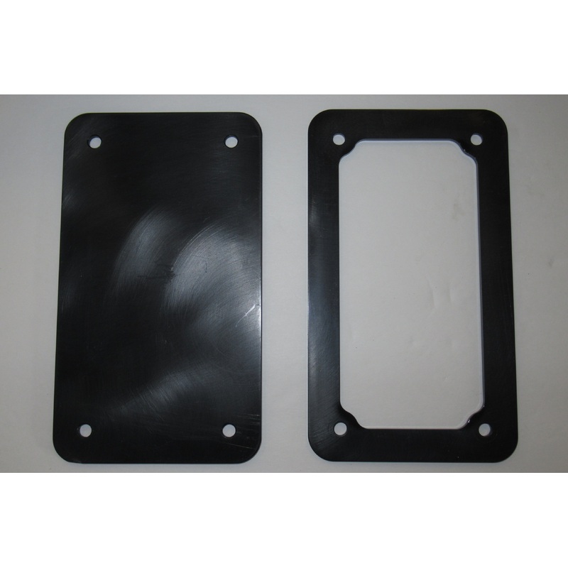 polished Anodized aluminum license plate frame motorcycle 2 piece mount USA made