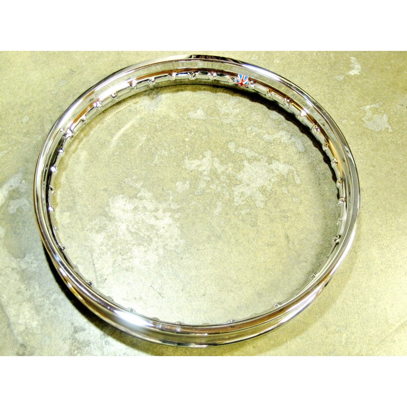 Triumph 650 front stainless rim 37-1230 1963 to 1970 full width hub BSA 42-5810 8