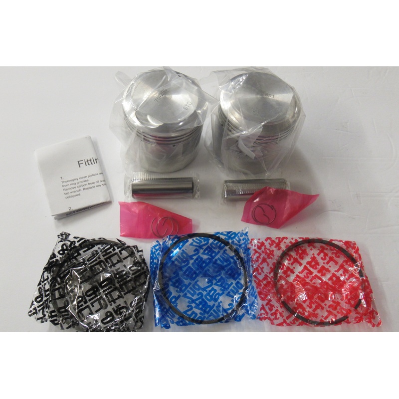 Triumph pre-unit piston set with rings STD standard low compression 7:1  650