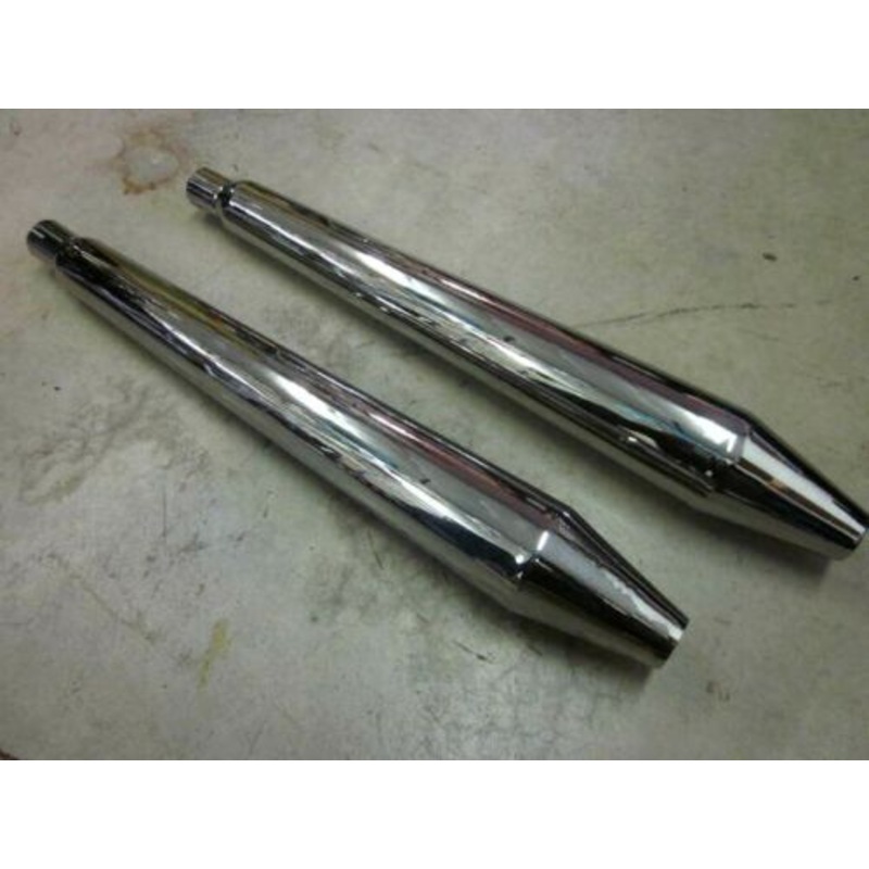 Norton Muffler Set OEM 06-1978TA 06-1978 Commando silencers mufflers 1 1/2 UK