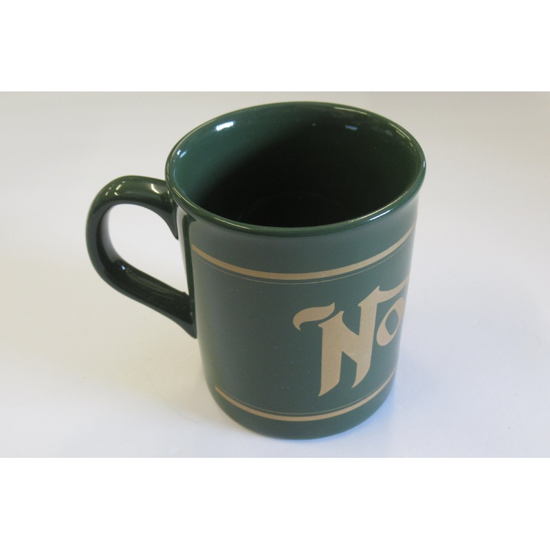 Norton Mug 10oz coffee cup ceramic motorcycle Gold logo Racing green UK Made