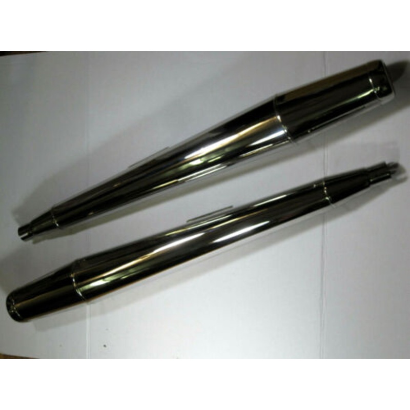 Triumph muffler set 71-4159 71-3999 T140 T150 TR7 1973 & up 1 3/8 inlet