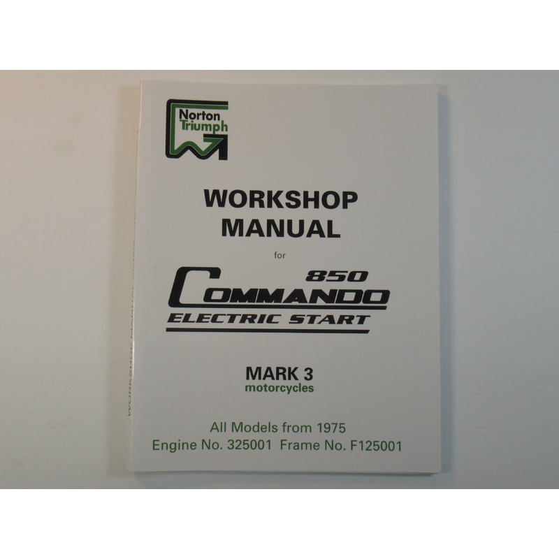 00-4224 Norton Commando 850 MK3 workshop manual Electric start service book OEM UK Made