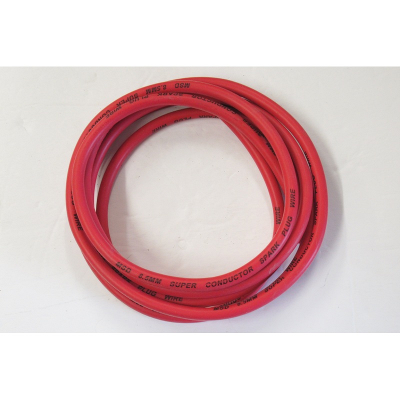 1′ of 8.5mm red spark plug wire sold by the foot inductive core