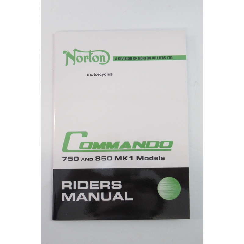 Norton Commando 750 850 MK1 MKI Riders Manual Handbook 06-3852 OEM UK Made