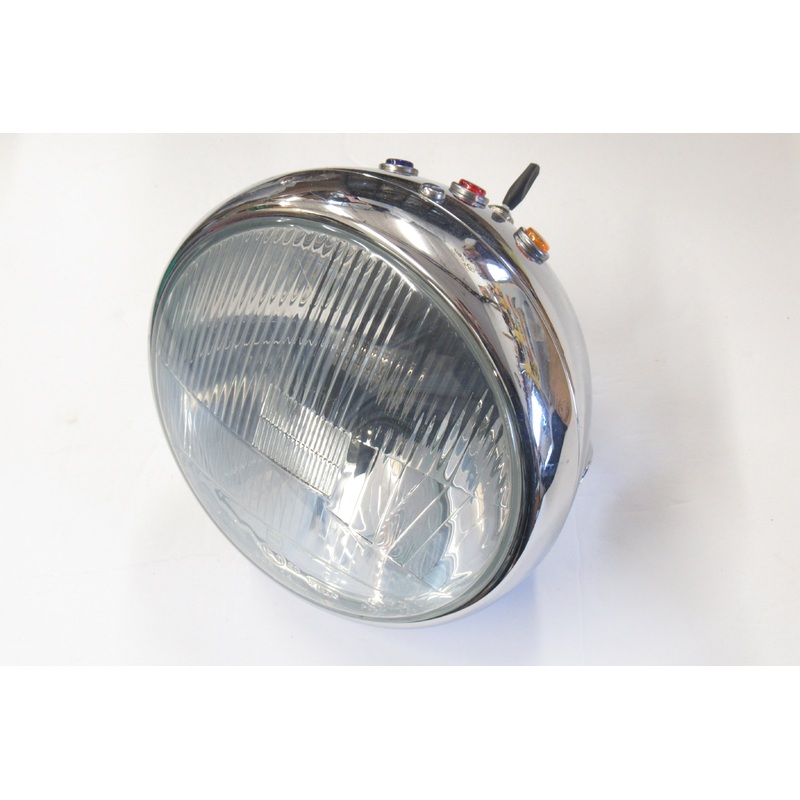 Norton complete Headlamp switch Headlight 3 Lights Halogen England glass shell warning light