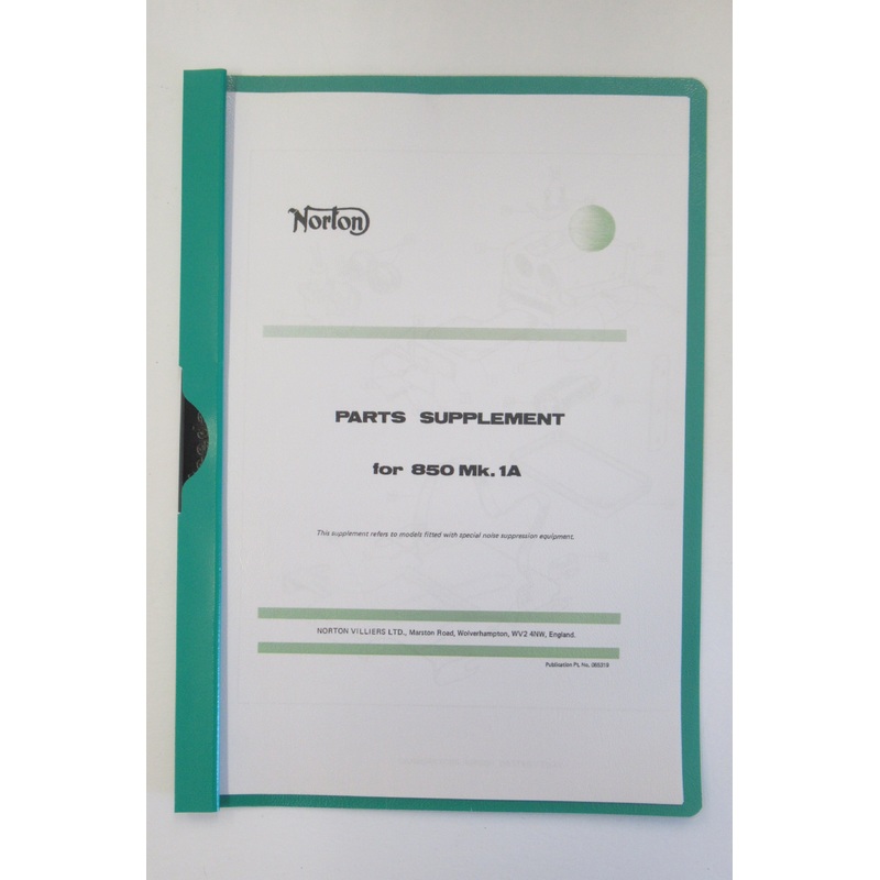 Norton Parts supplement 850 MK1A MKIA parts book manual handbook 06-5319