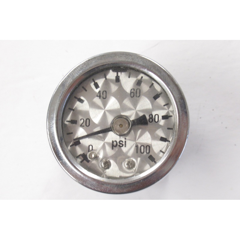 Oil Pressure gauge PSI 0-100psi bar Brushed metal face