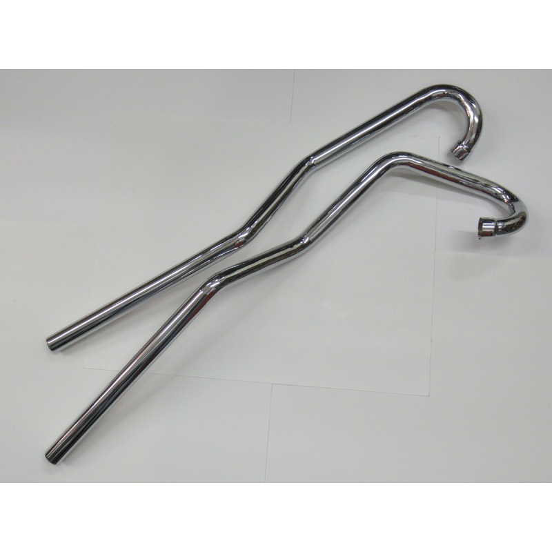 Triumph Exhaust pipe set 650 unit twin high level LH left hand Chrome UK Made
