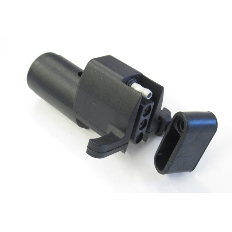 Truck to trailer plug adapter 6-way round to 4-way flat towing 41-0090