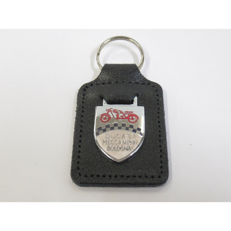 vintage Ducati key fob motorcycle leather key chain meccanica bologna