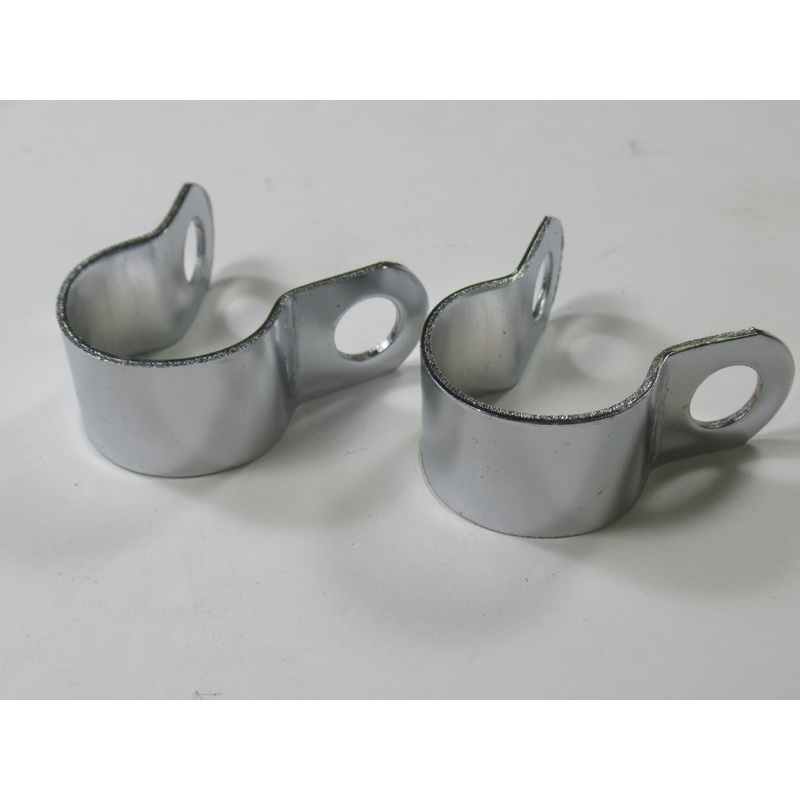 1 handlebar Mirror Clamp chrome motorcycle NOS Dixie Distributing clamps