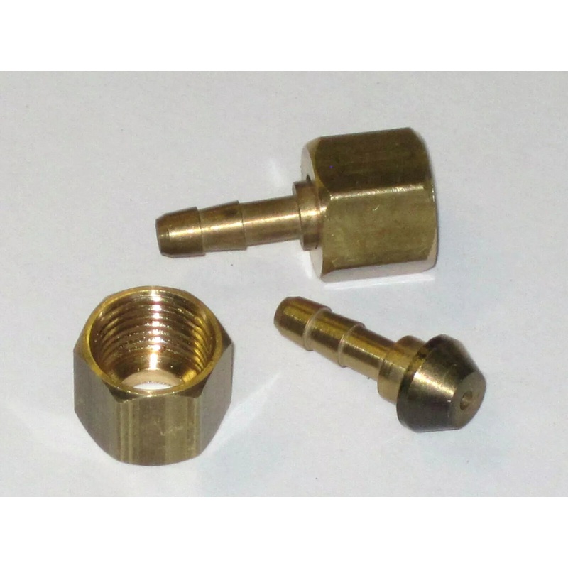 set of 2 1/4 pipe to 3/16 spigot petcock spigot set UK Made