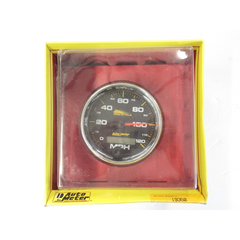 Speedometer Auto Meter Black face 120 MPH speedo gauge USA Made procycle