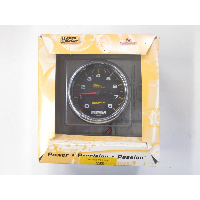 Tachometer Auto Meter tach gauge Black face 8,000 RPM with lighting USA Made cycle