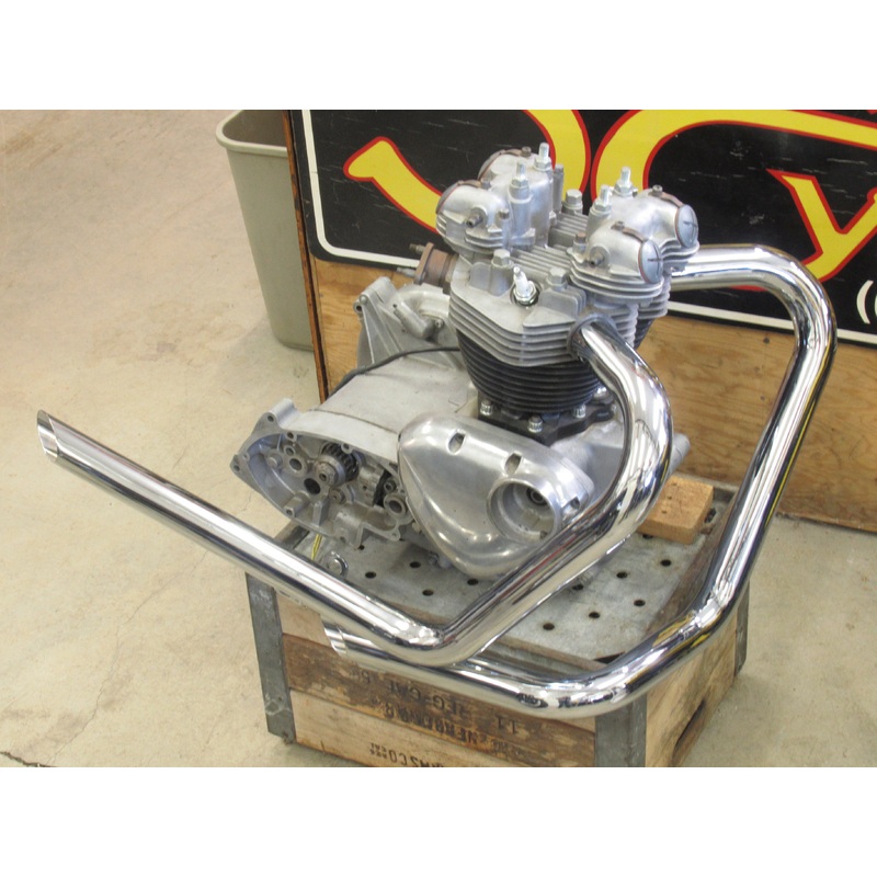 Triumph 1 3/4 3 Bend pipe set Right side drag header pipes drag pipes