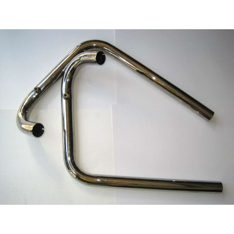 Triumph header pipe set TT pipes 1 5/8 new chrome unit 500 1965 – 1974 UK Made