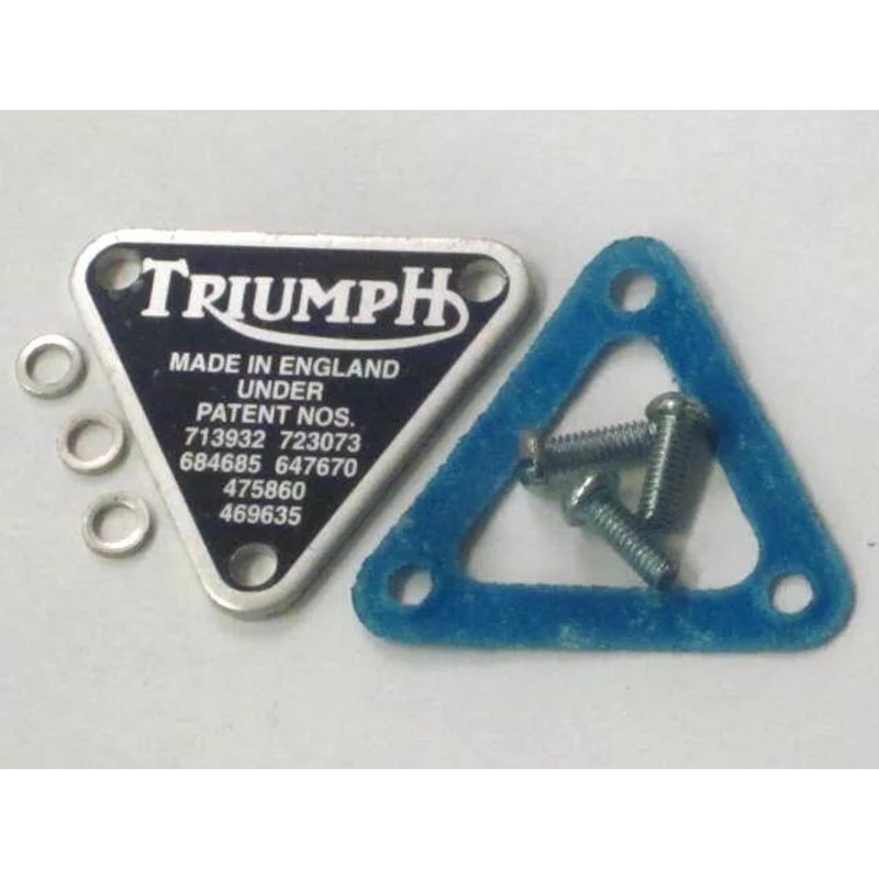 Triumph patent plate 70-8762 T150 Trident timing access plate UK Made 71-0007