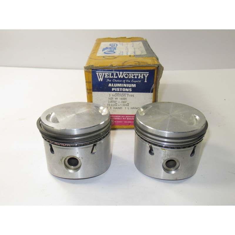 AE Norton Commando 750 +.060 pistons piston set 60 over 06-7110 06-7055 74.5MM
