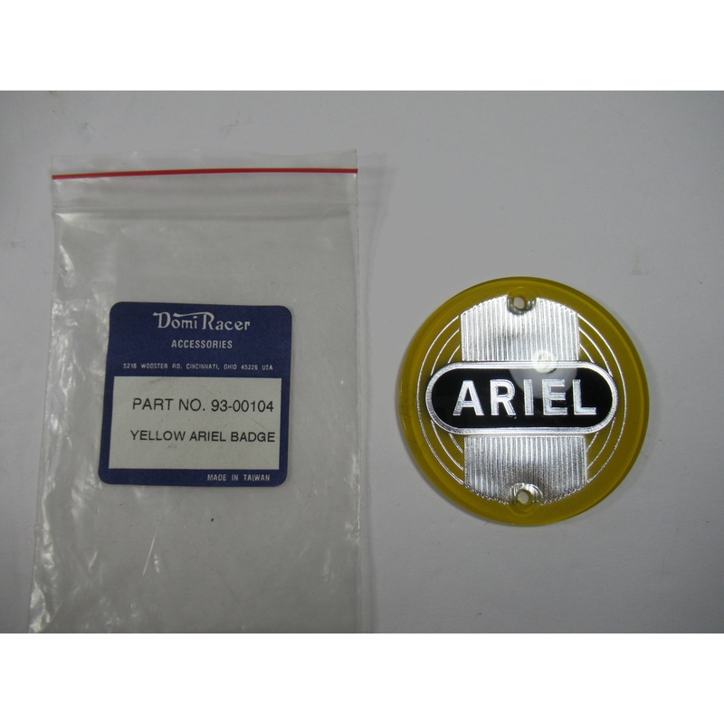 ARIEL square 4 NH VH FH models 1954 55 56 57 58 59 BADGE Yellow