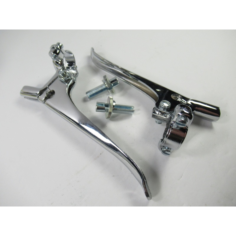 Lever set for 7/8 handlebars blade end chrome with adjuster Triumph 6T 18/999