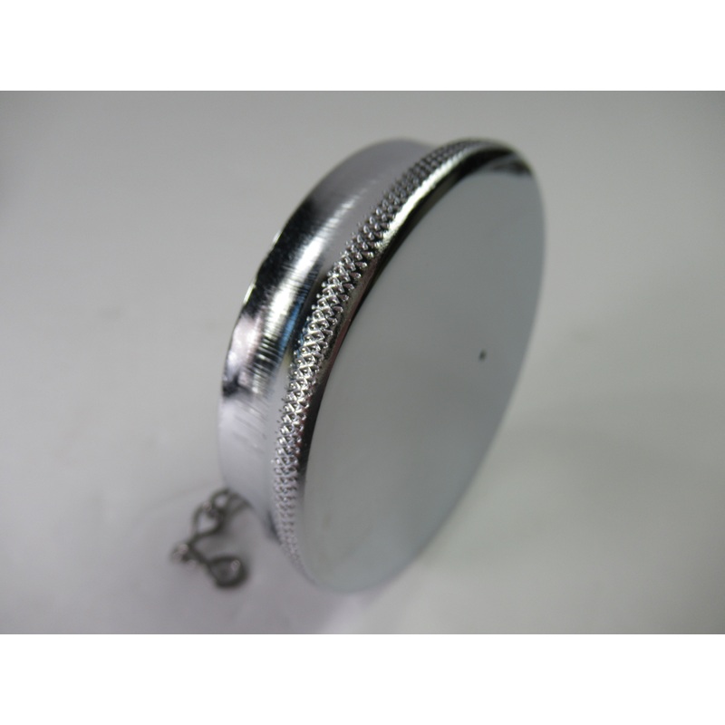 Triumph gas tank cap chrome flat top with safety chain Ceandess UK 82-3219