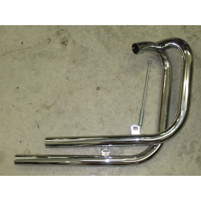 Triumph header pipe set Unit 500 custom side pipes T100