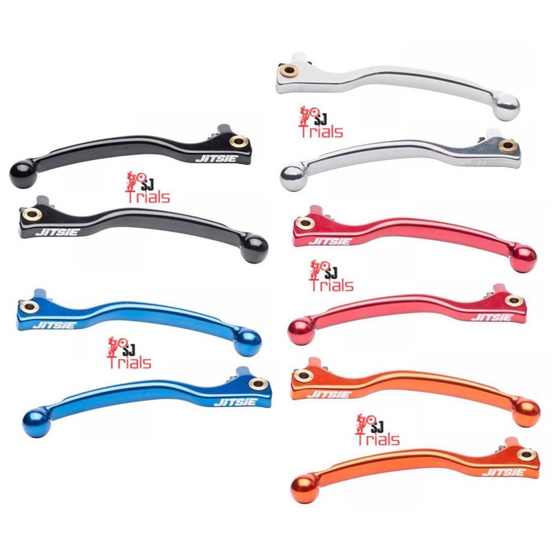 JITSIE AJP/BRAKTEC BRAKE & CLUTCH LEVER SET (5 COLOURS)