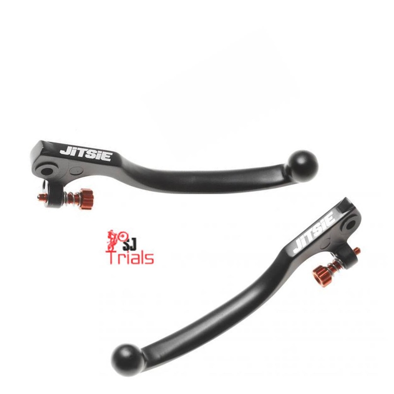 JITSIE LONG BRAKE & CLUTCH LEVER SET RACE AJP/BRAKTEC