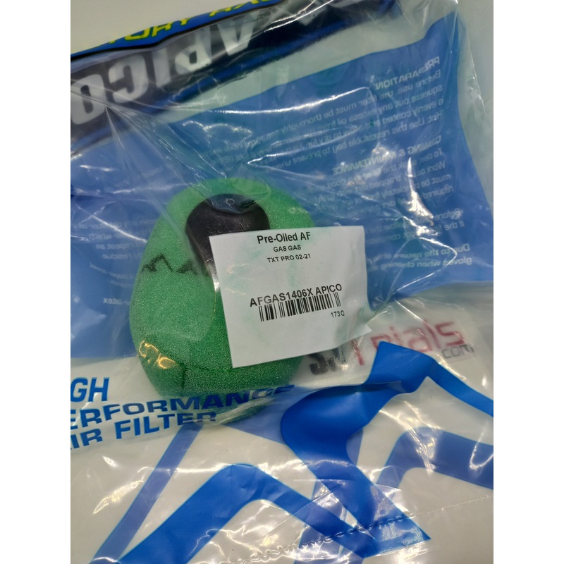 APICO GAS GAS PRO AIR FILTER PRE OILED ALL MODELS 125 UP