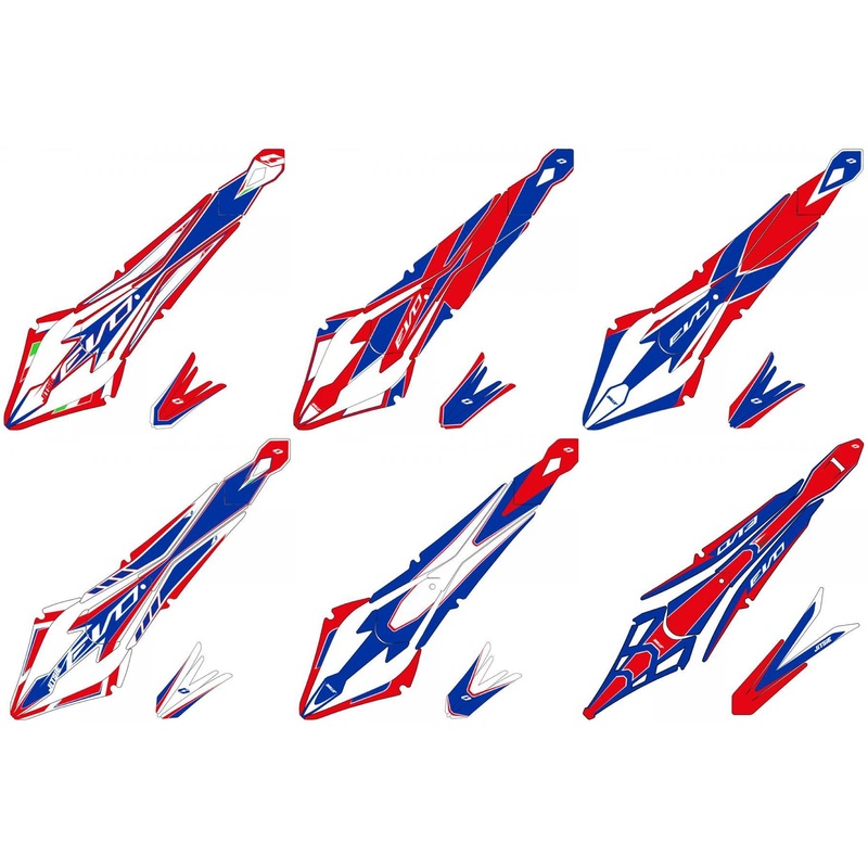 JITSIE BETA EVO FACTORY FRONT & REAR MUDGUARD STICKER KIT (CHOOSE YEAR)