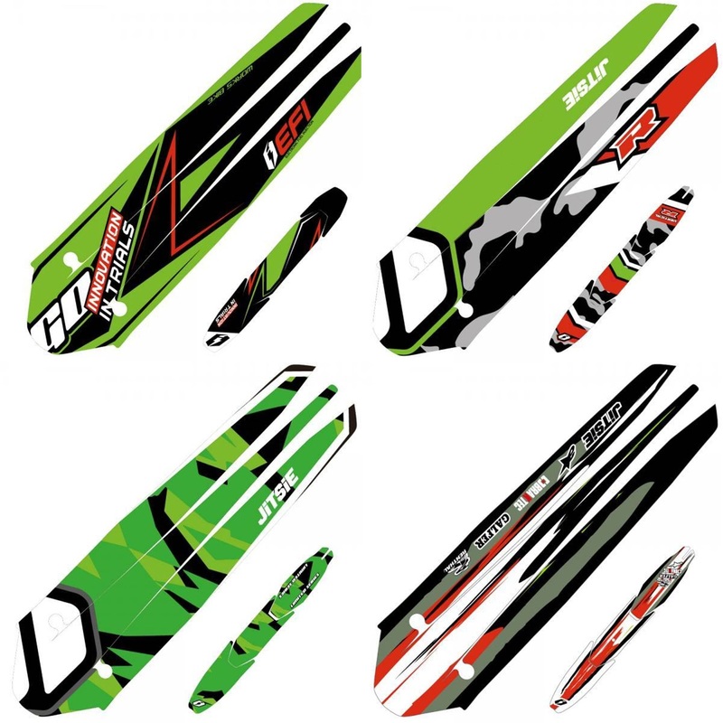 JITSIE VERTIGO FRONT & REAR MUDGUARD STICKER KIT (CHOOSE MODEL)