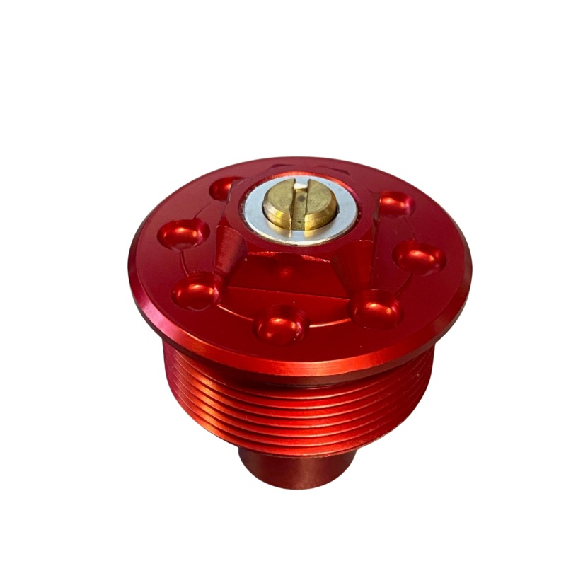 GENUINE TECH TRIALS FORK RIGHT HAND TOP CAP AND REBOUND ADJUSTER ALLOY FORKS