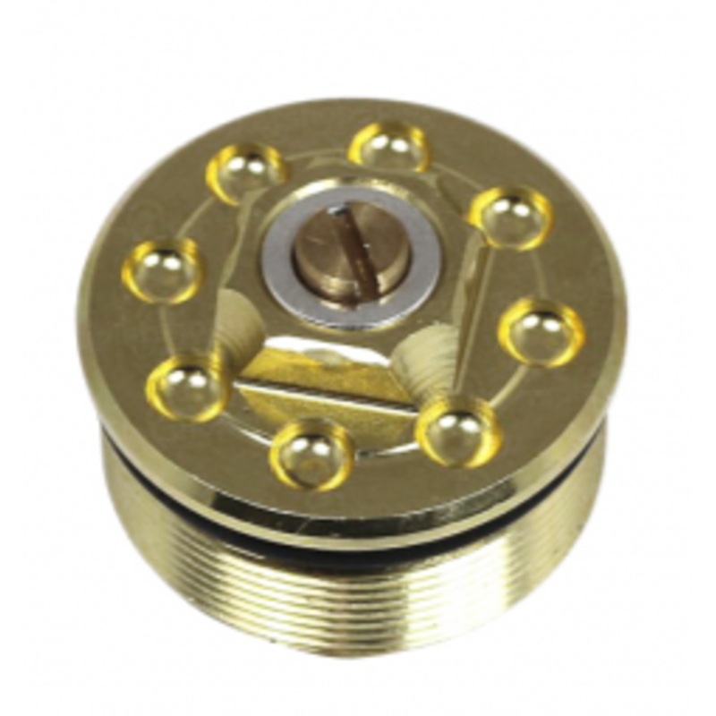 GENUINE TECH TRIALS FORK RIGHT HAND TOP CAP AND REBOUND ADJUSTER STEEL FORKS