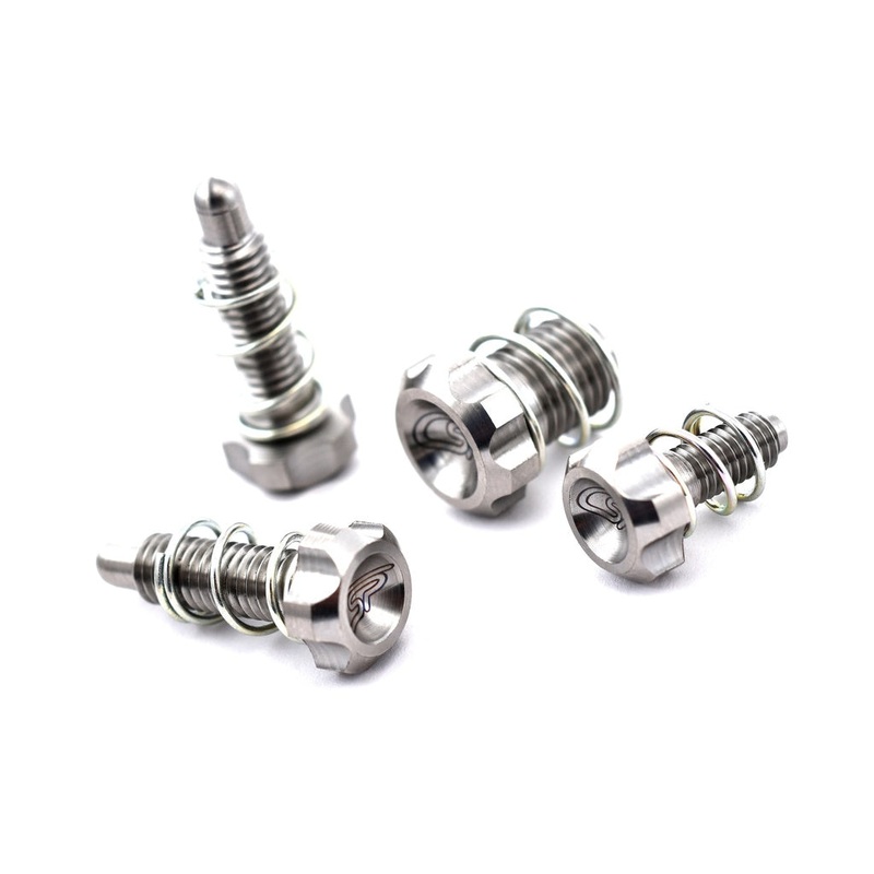 CSP AJP BRAKTEC MASTER CYLINDER LEVER ADJUSTERS FULL SET TITANIUM