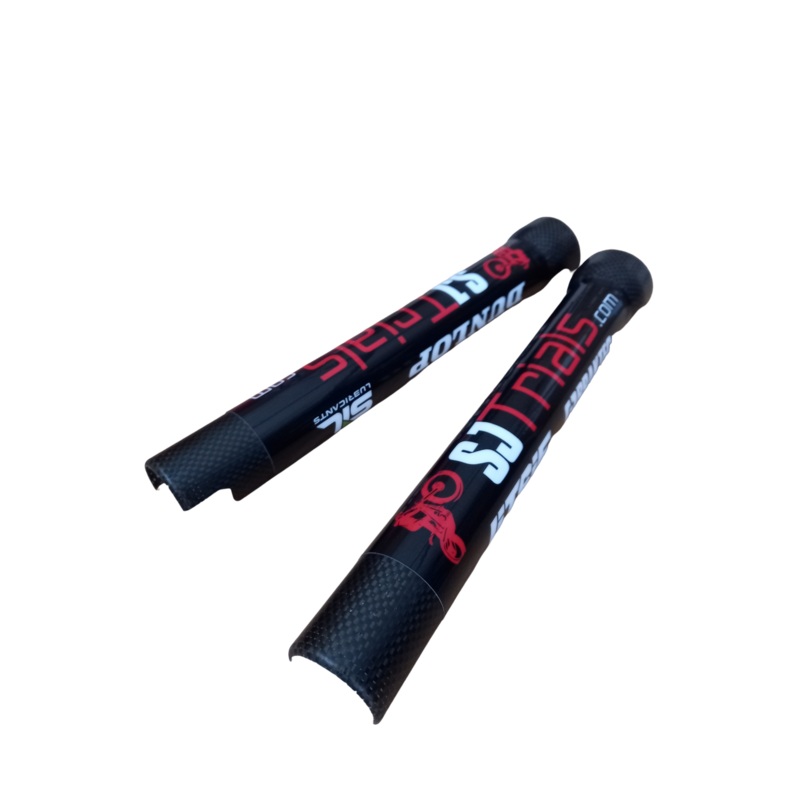 SJ TRIALS CARBON FIBRE FORK GUARDS AND STICKER KIT- TECH SHOWA PAIOLI