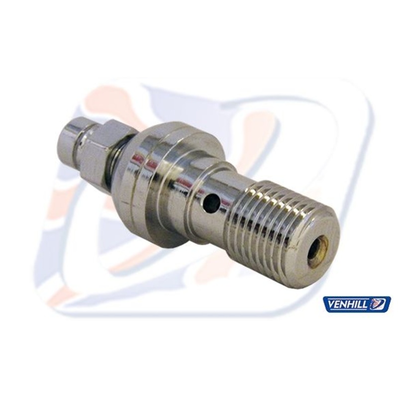 VENHILL M10X1.00 SINGLE BLEED BANJO BOLT CHROME