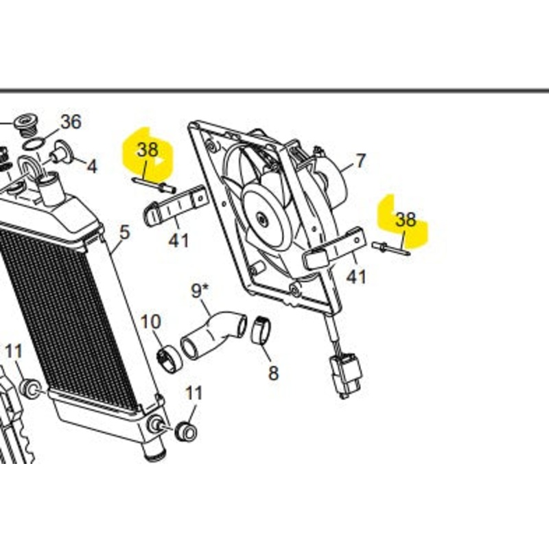 POP RIVET 3X10 SCORPA SHERCO RADIATOR 2023 ONWARD