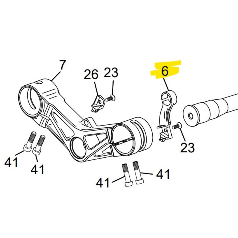 SCORPA SHERCO BRAKE HOSE GUIDE / FRAME PROTECTOR