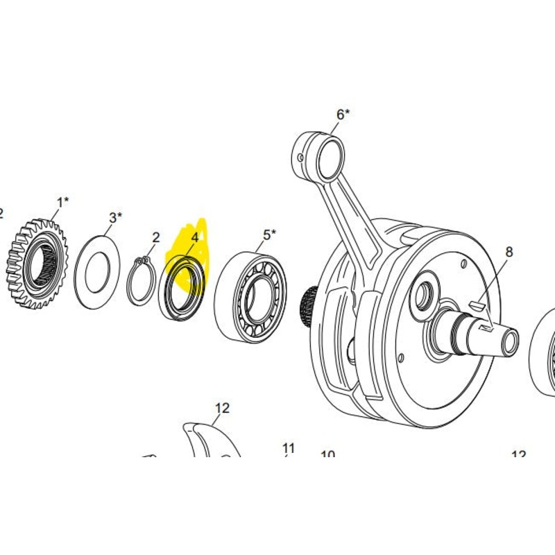 SCORPA SHERCO RIGHT HAND CRANK SEAL 2023 ONWARD