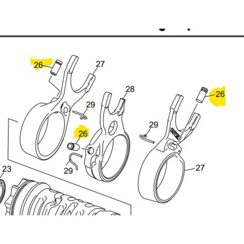 SCORPA SHERCO SELECTOR FORK PIN