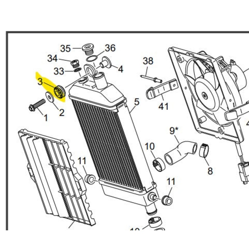 SCORPA SHERCO UPPER RADIATOR SILENT BLOCK