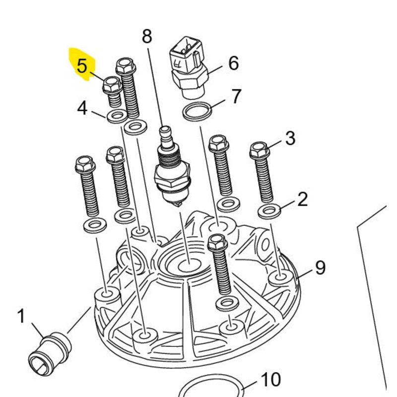 M5X10mm FLANGE HEAD BOLT