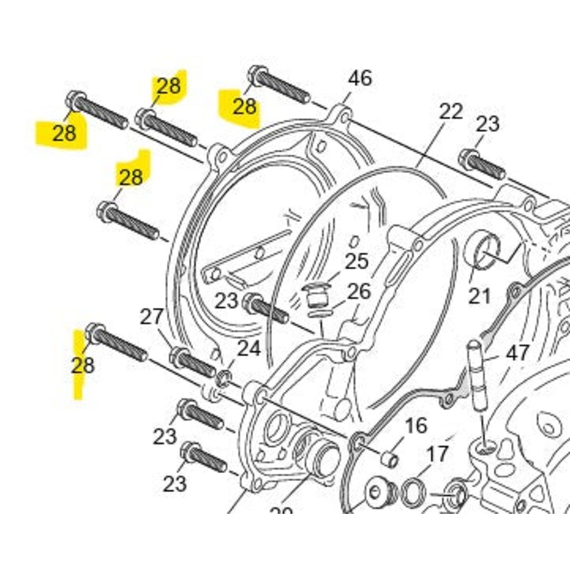 SCORPA SHERCO CLUTCH COVER BOLT M5 X 35