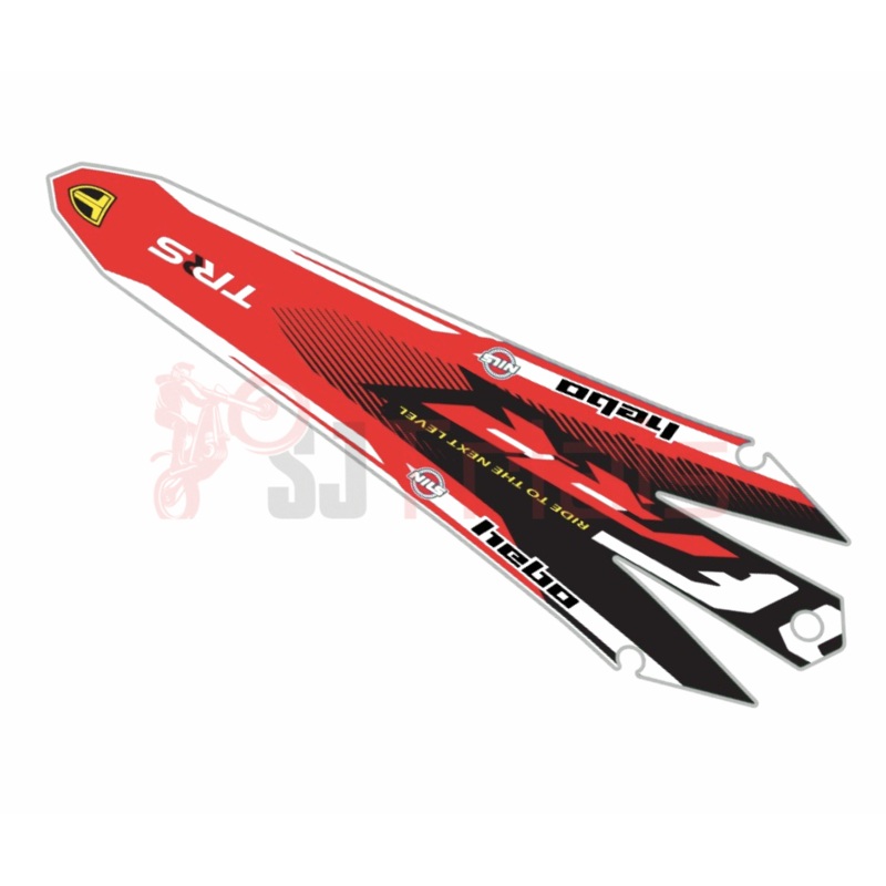 GENUINE TRS REAR MUDGUARD STICKER- 23 RR