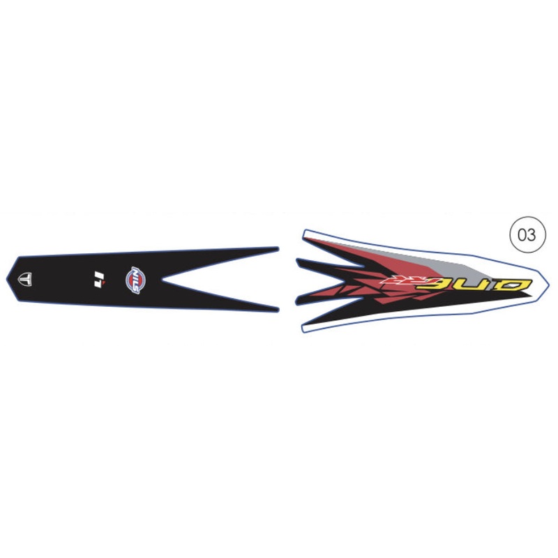 TRS ONE RR FRONT MUDGUARD STICKERS 2025